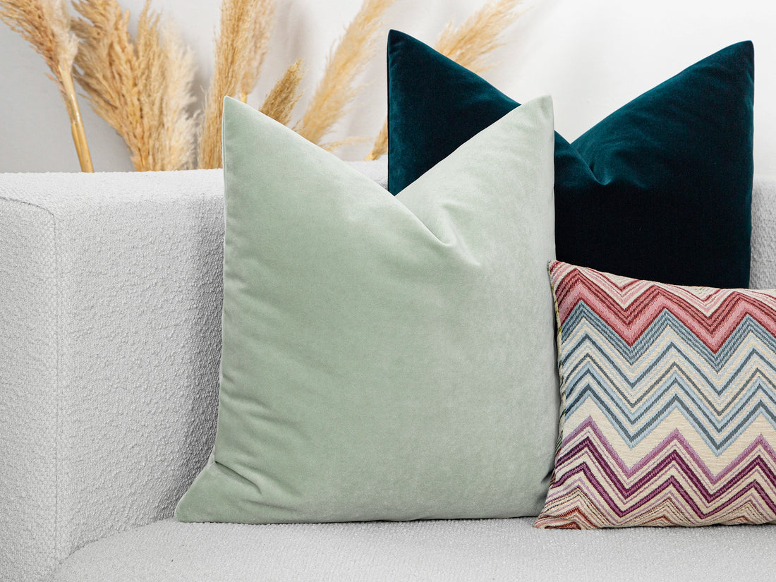 Dusty Mint Velvet Pillow Cover