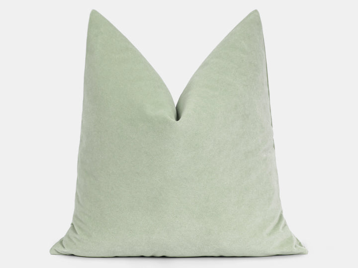 Dusty Mint Velvet Pillow Cover