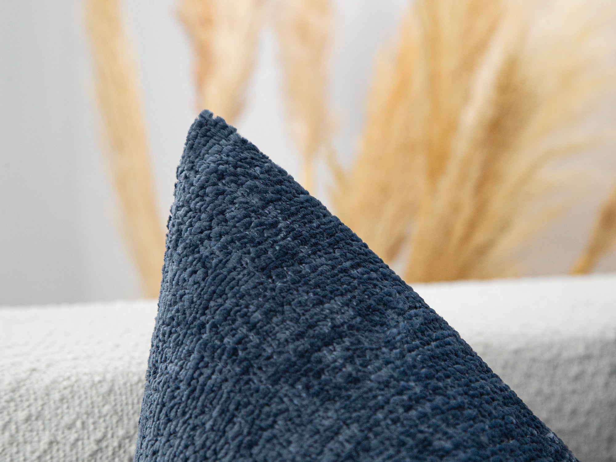 Dusty Navy Blue Textured Pillow Cover