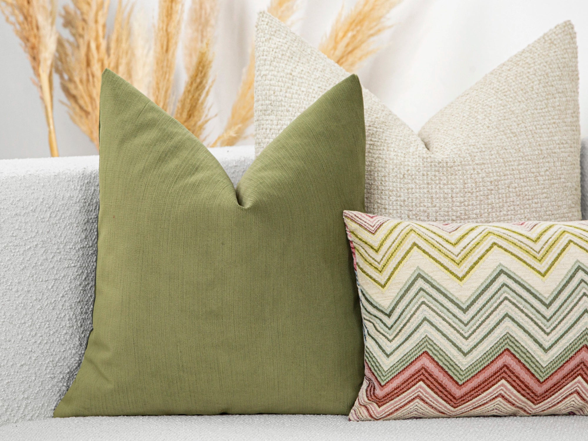Dusty Olive Velvet Pillow Cover