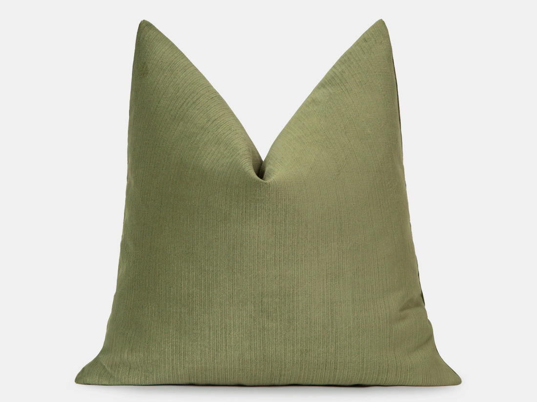 Dusty Olive Velvet Pillow Cover