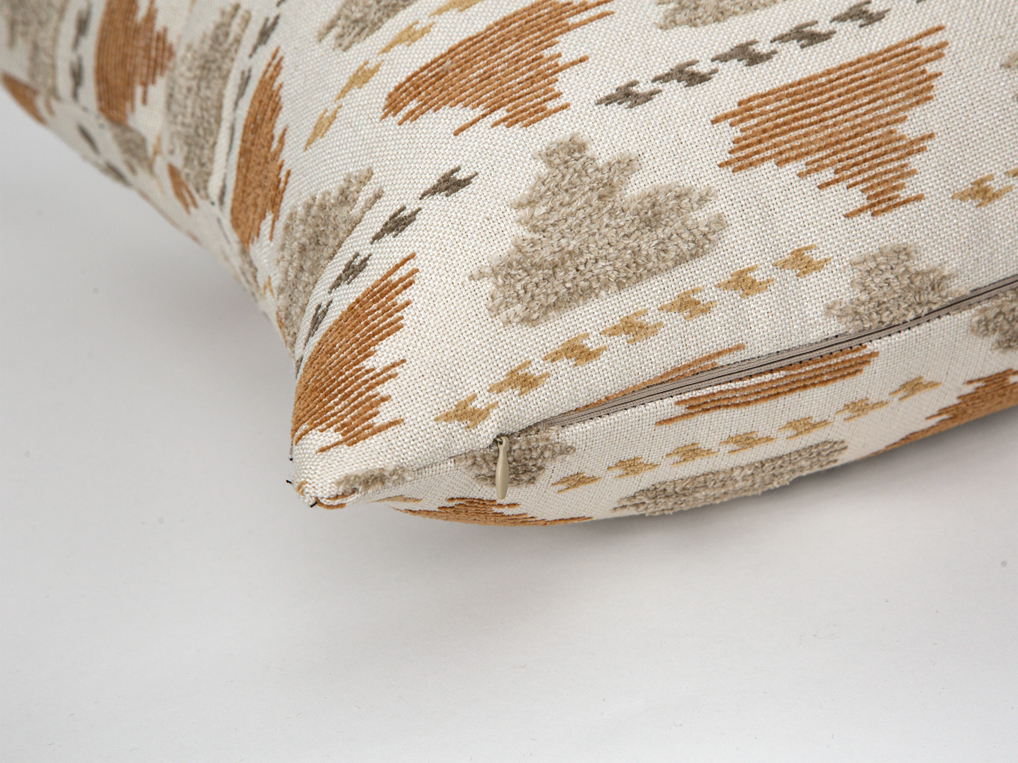 Dusty Orange Textured Geometric Pillow Cover