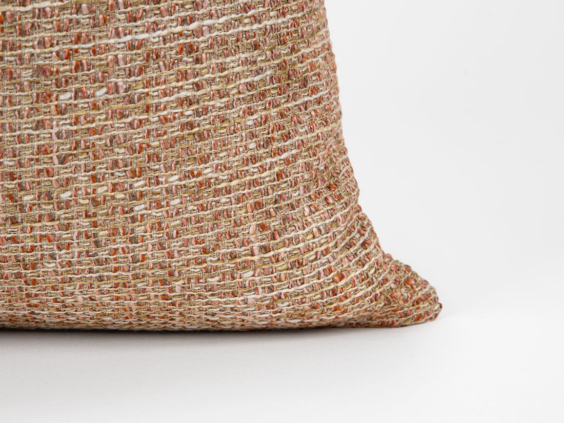 Dusty Pink Woven Textured Pillow Cover