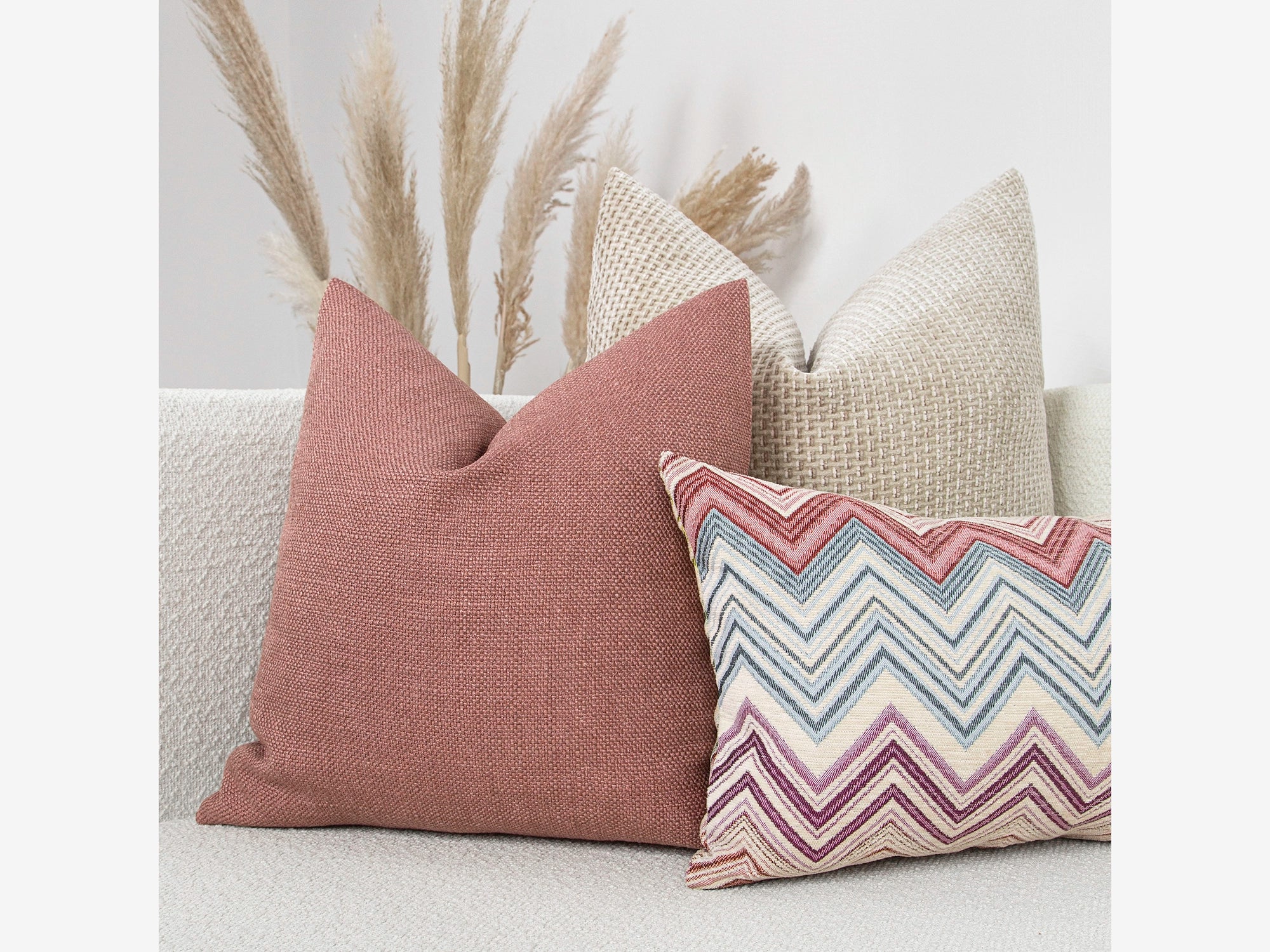 Dusty Pink Linen Pillow Cover