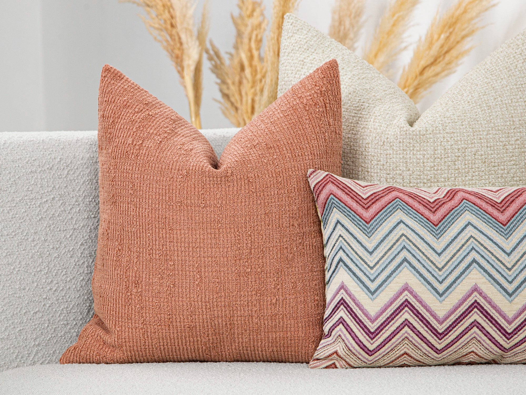 Dusty Pink Textured Pillow Cover