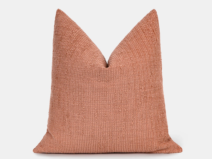 Dusty Pink Textured Pillow Cover