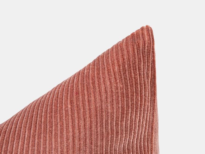 Dusty Pink Stripe Velvet Pillow Cover
