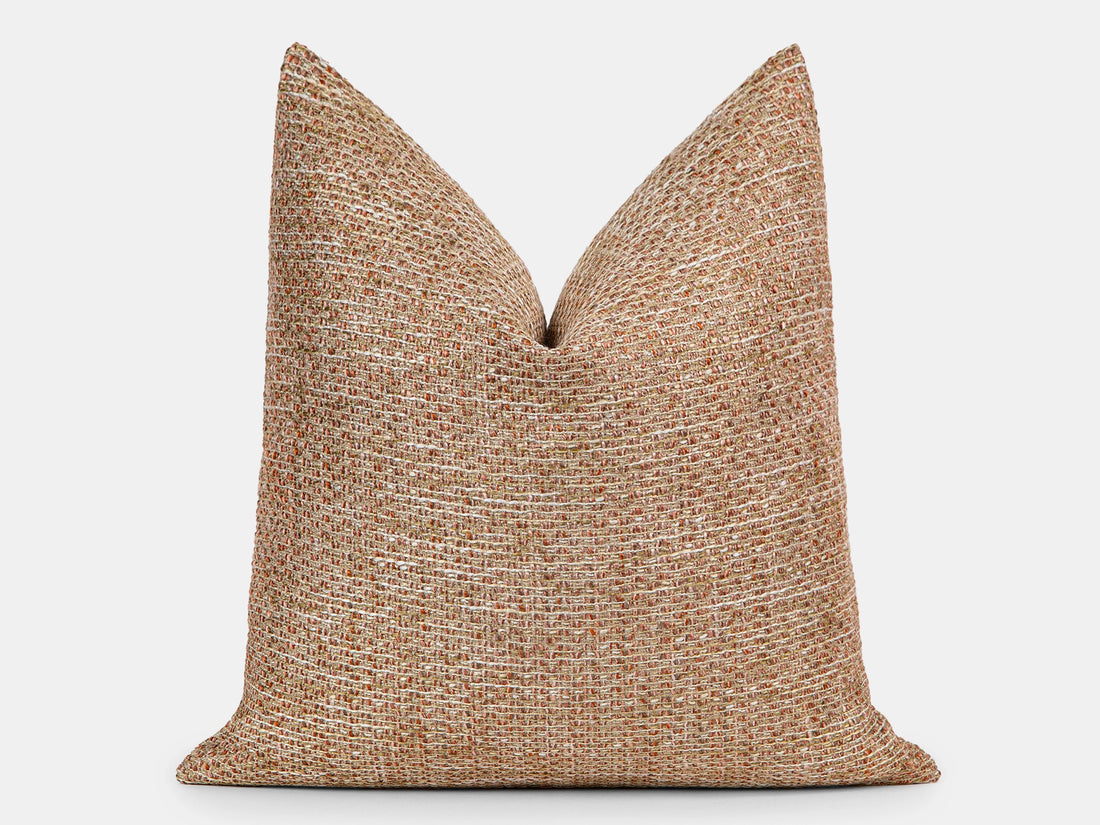 Dusty Pink Woven Textured Pillow Cover
