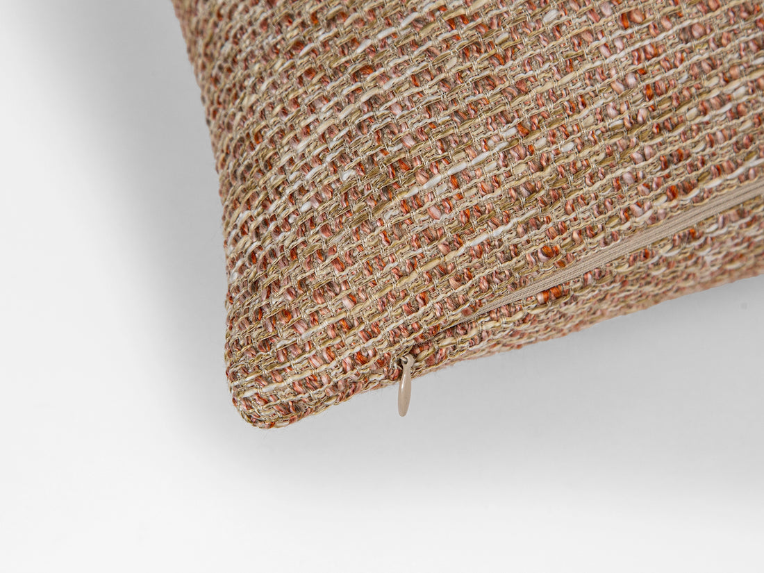 Dusty Pink Woven Textured Pillow Cover
