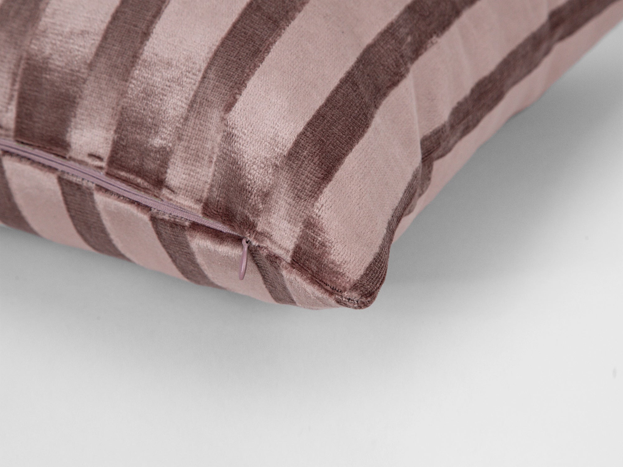 Dusty Rose Stripe Velvet Pillow Cover