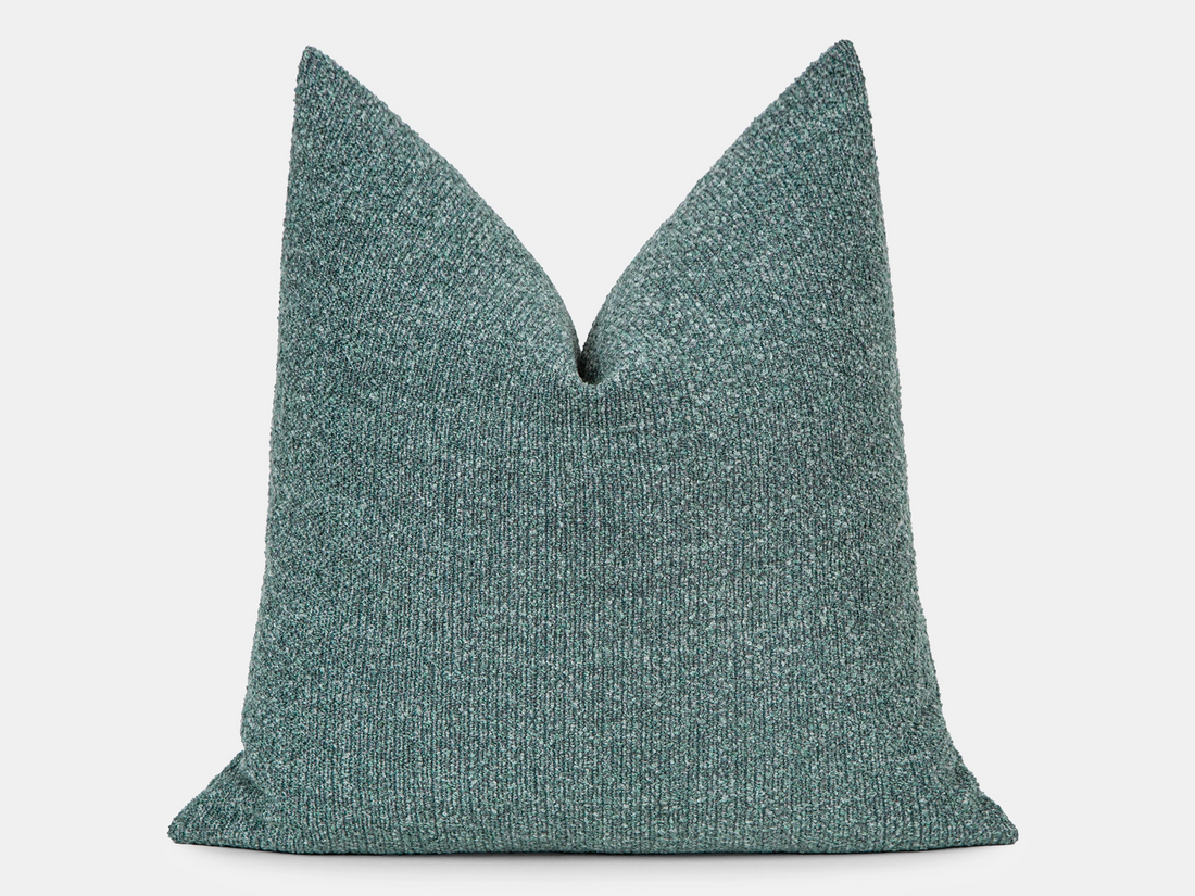 Dusty Sea Blue Textured Pillow Cover
