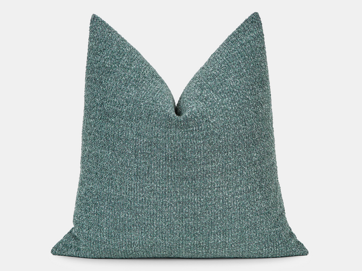 Dusty Sea Blue Textured Pillow Cover