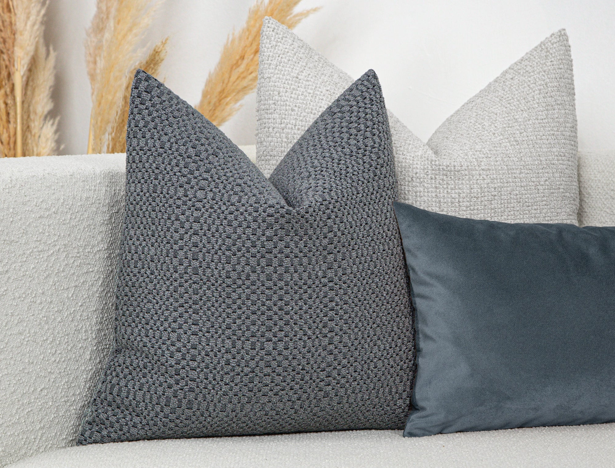 Dusty Blue Tactile Pillow Cover - District