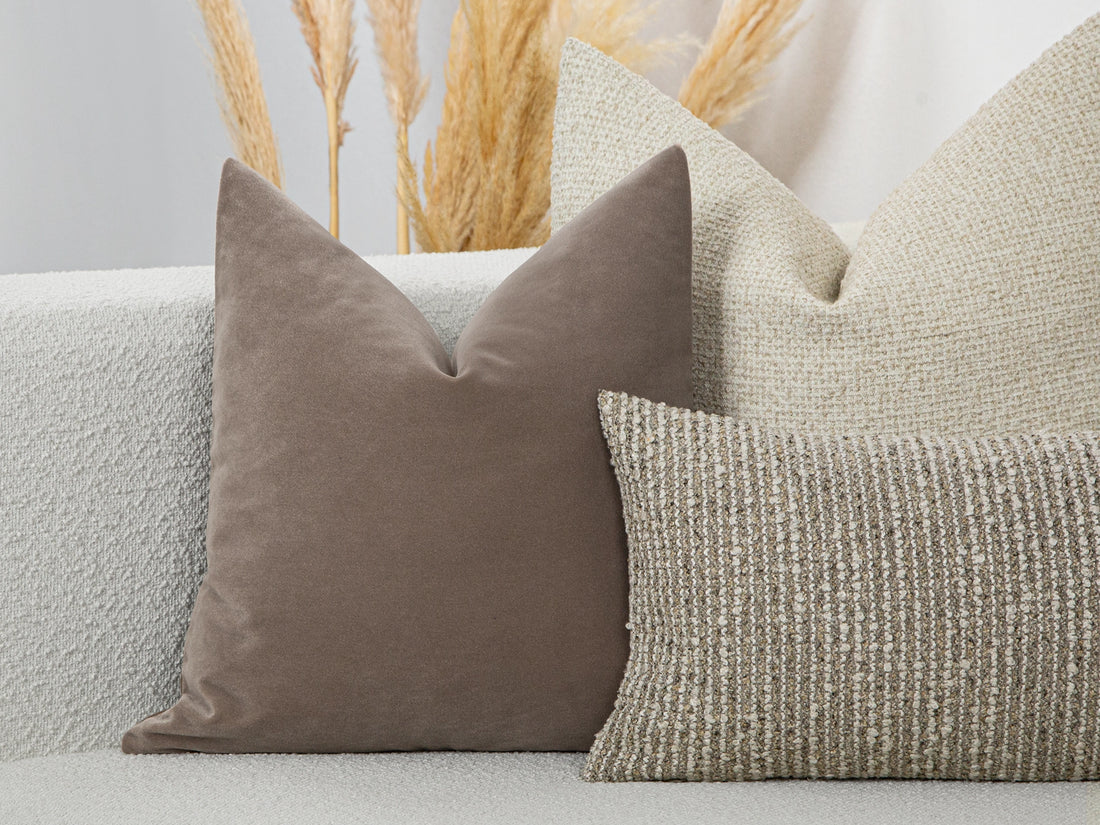 Dusty Taupe Velvet Pillow Cover