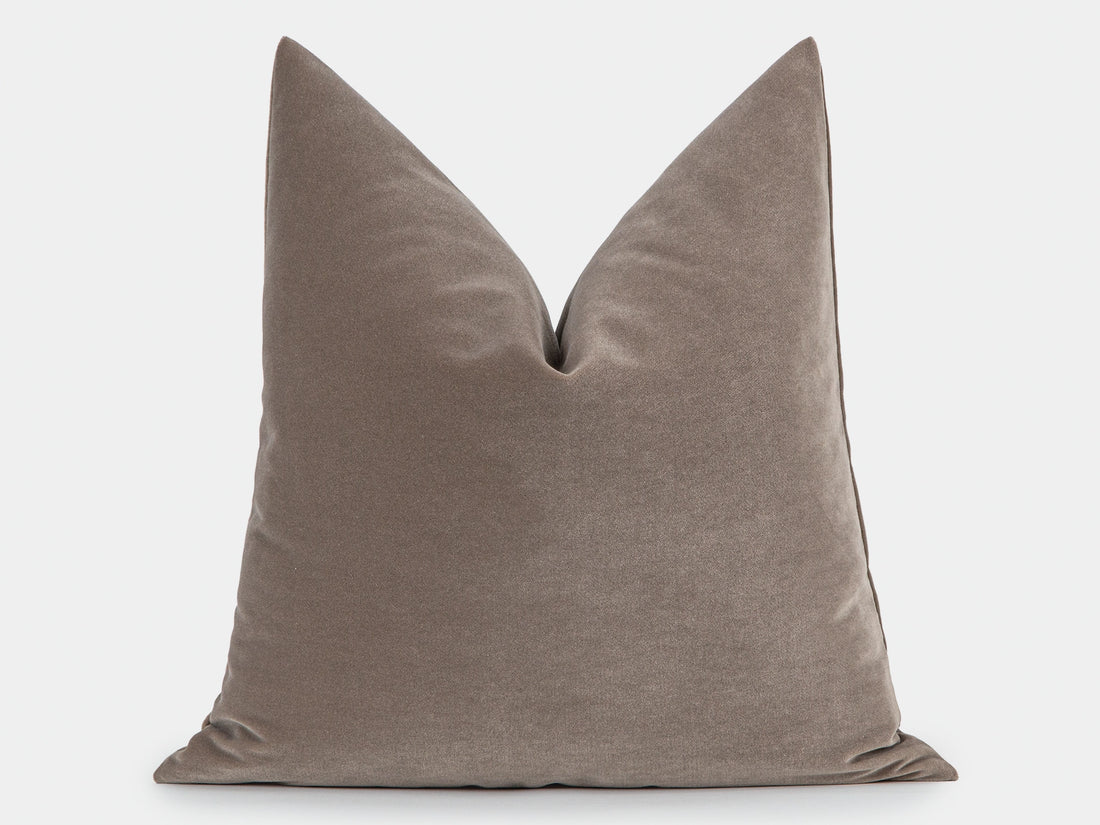 Dusty Taupe Velvet Pillow Cover