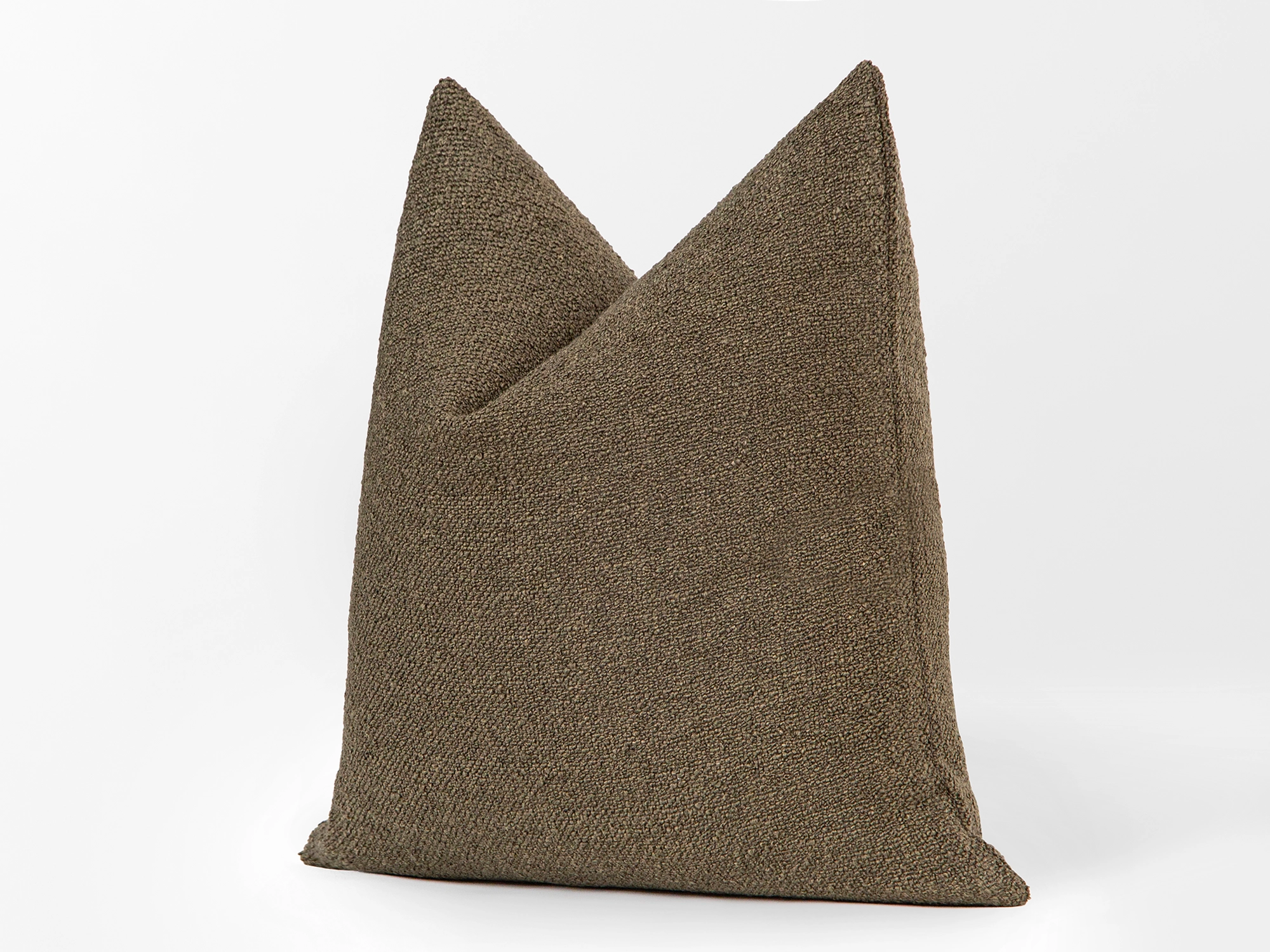 Earth Brown Boucle Pillow Cover