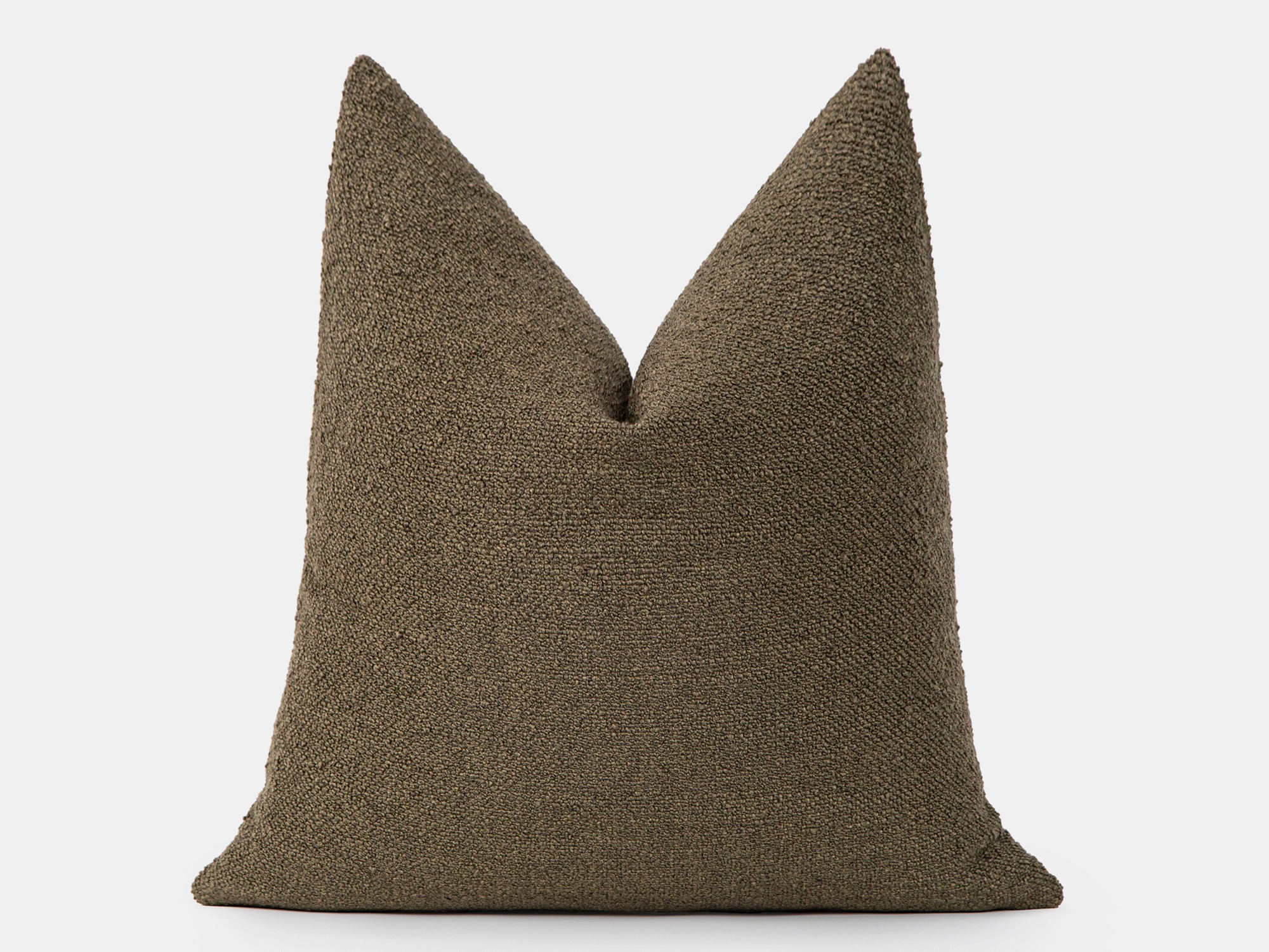 Earth Brown Boucle Pillow Cover