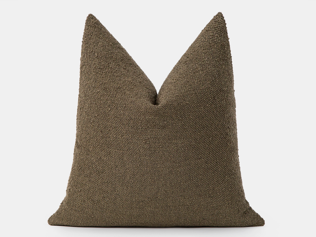 Earth Brown Boucle Pillow Cover