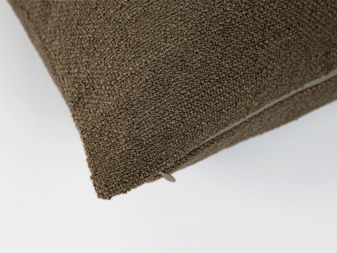Earth Brown Boucle Pillow Cover