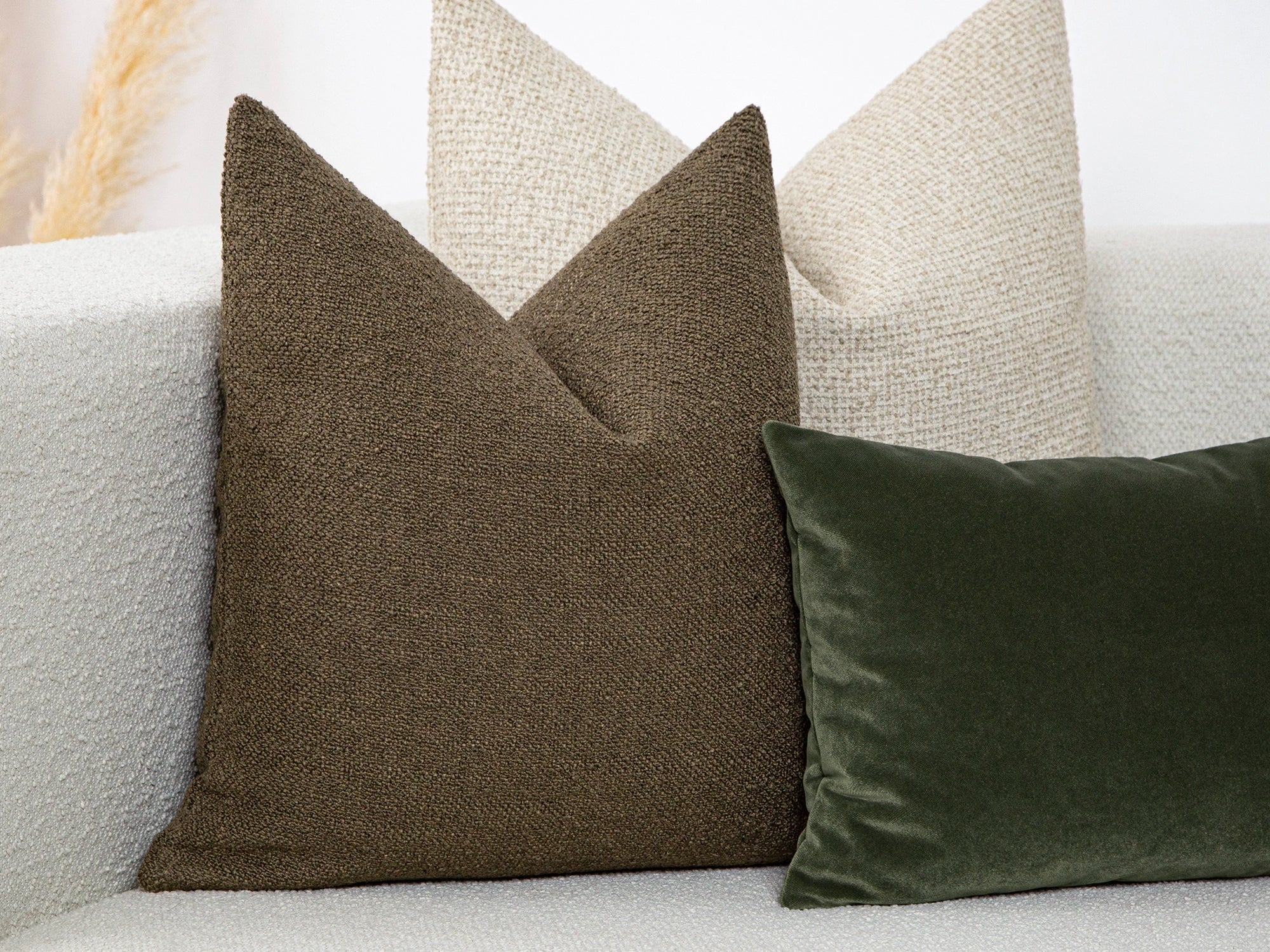 Earth Brown Boucle Pillow Cover