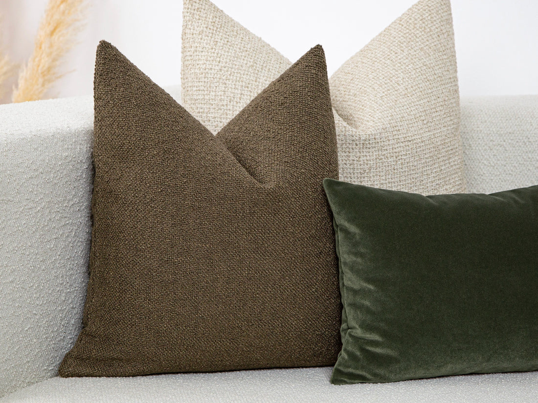Earth Brown Boucle Pillow Cover