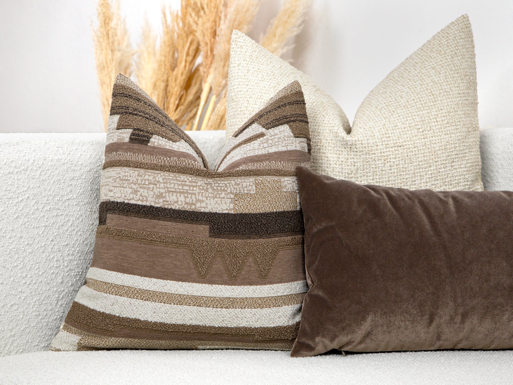 Mocha Textured Artisan Pillow Cover