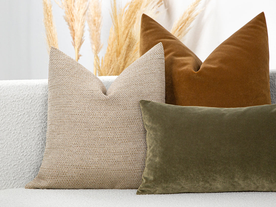 Earthy Beige Woven Pillow Cover