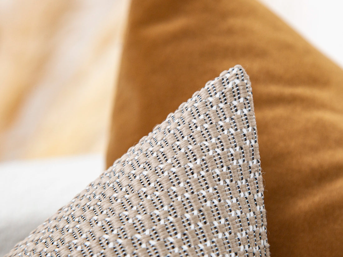 Earthy Beige Textured Pillow Cover