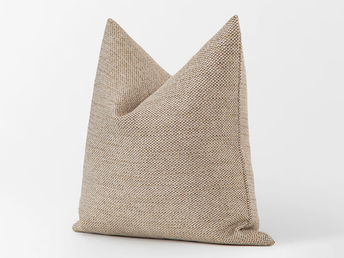 Earthy Beige Woven Pillow Cover