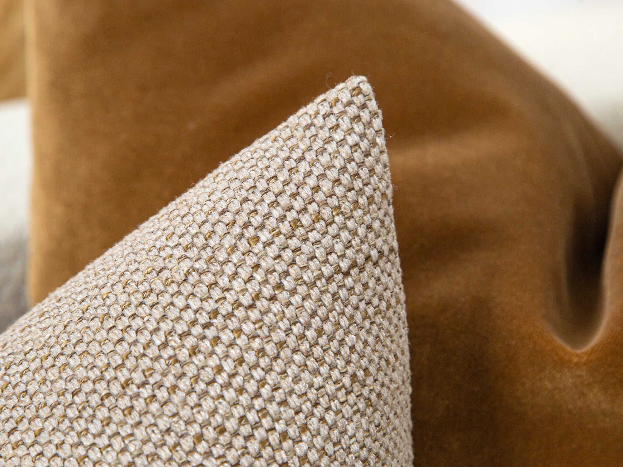 Earthy Beige Woven Pillow Cover