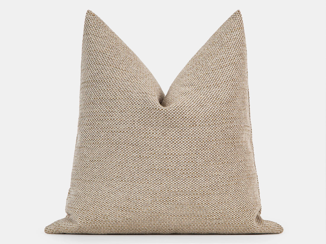 Earthy Beige Woven Pillow Cover