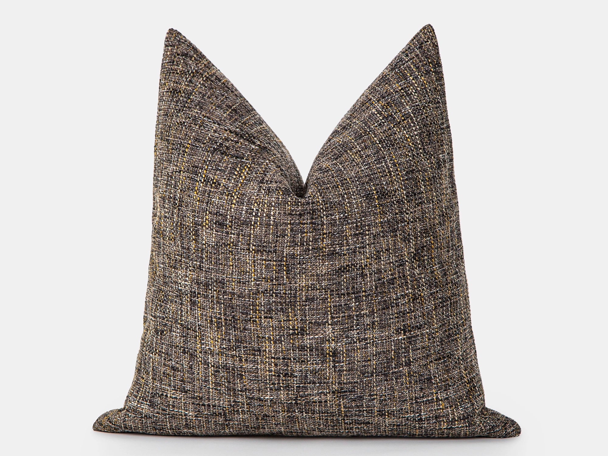 Earthy Brown Linen Woven Pillow Cover