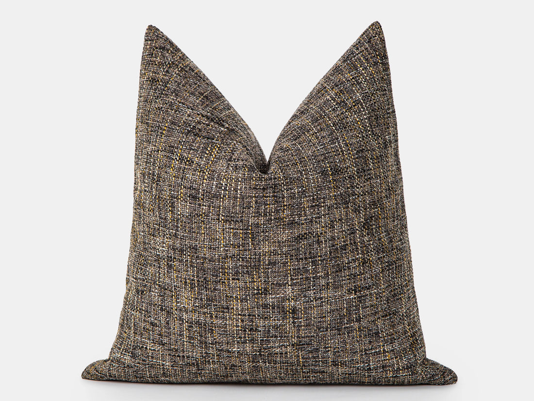 Earthy Brown Linen Woven Pillow Cover