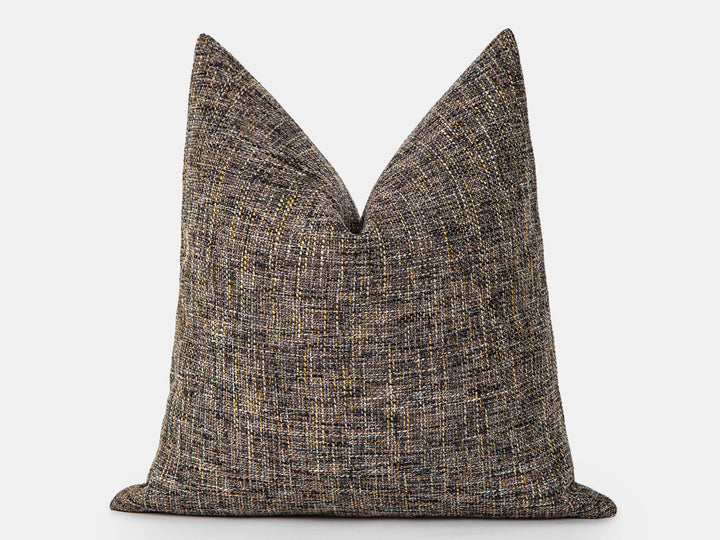 Earthy Brown Linen Woven Pillow Cover