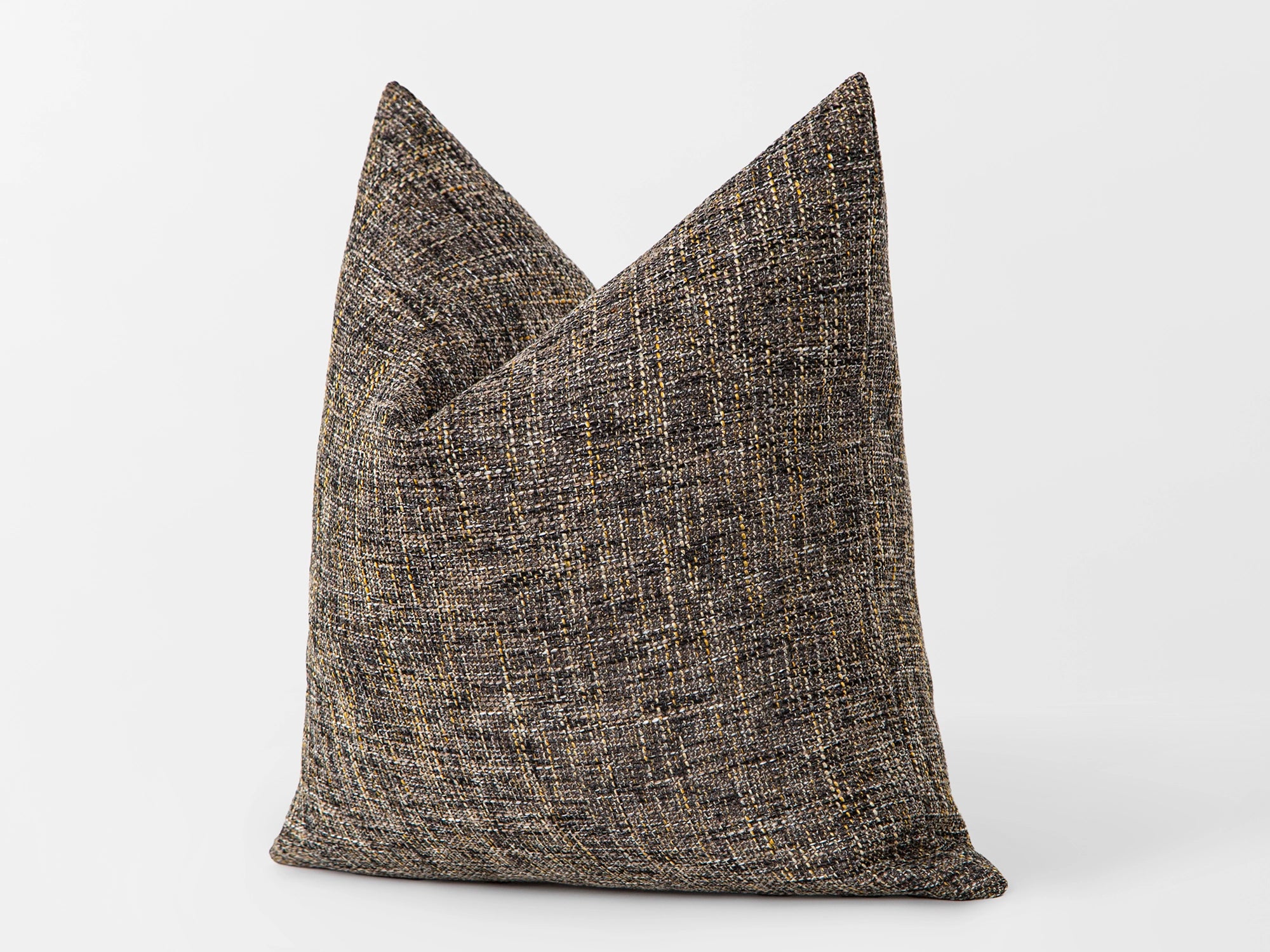 Earthy Brown Linen Woven Pillow Cover