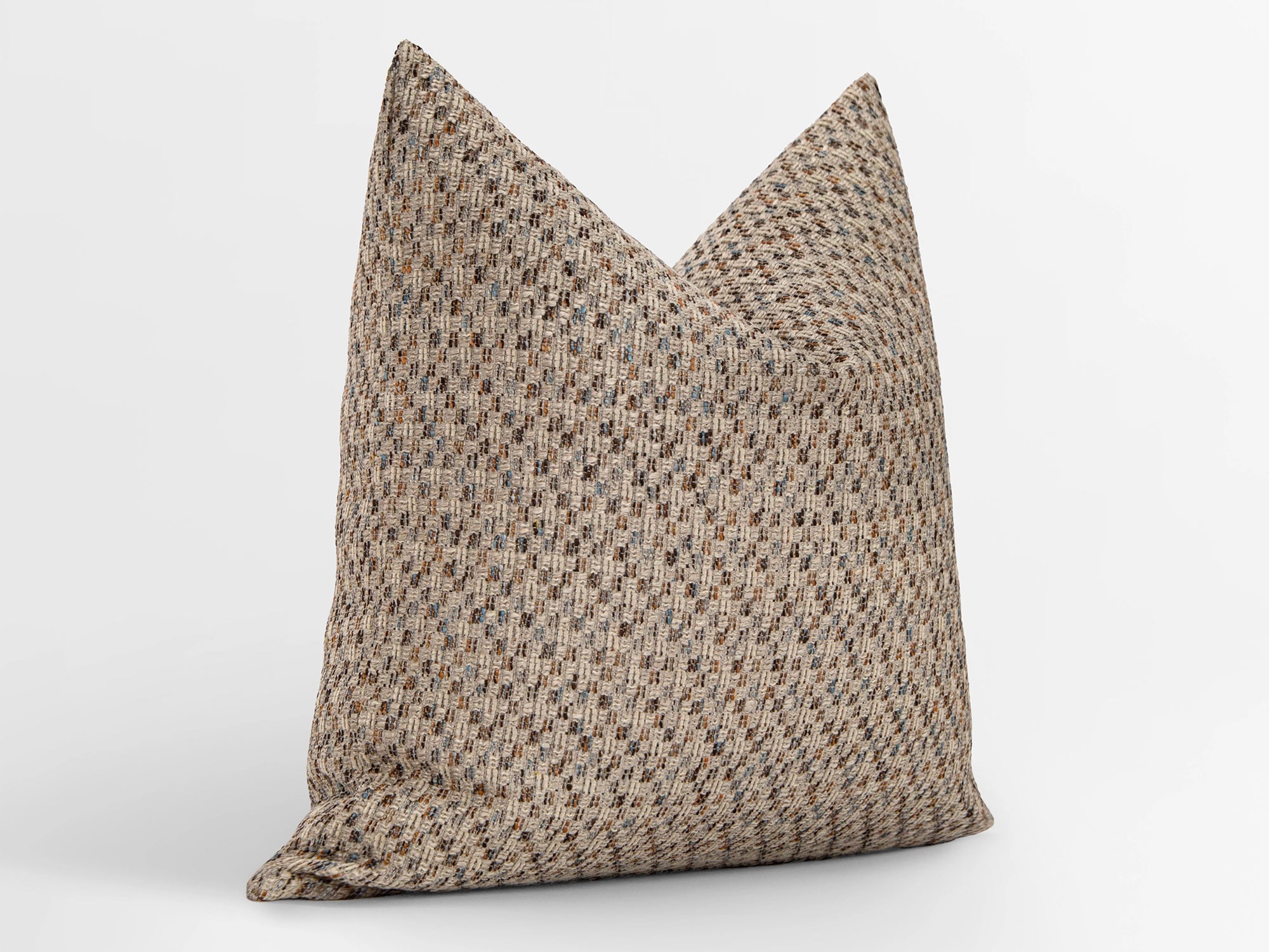 Taupe Woven Throw Pillow Cover