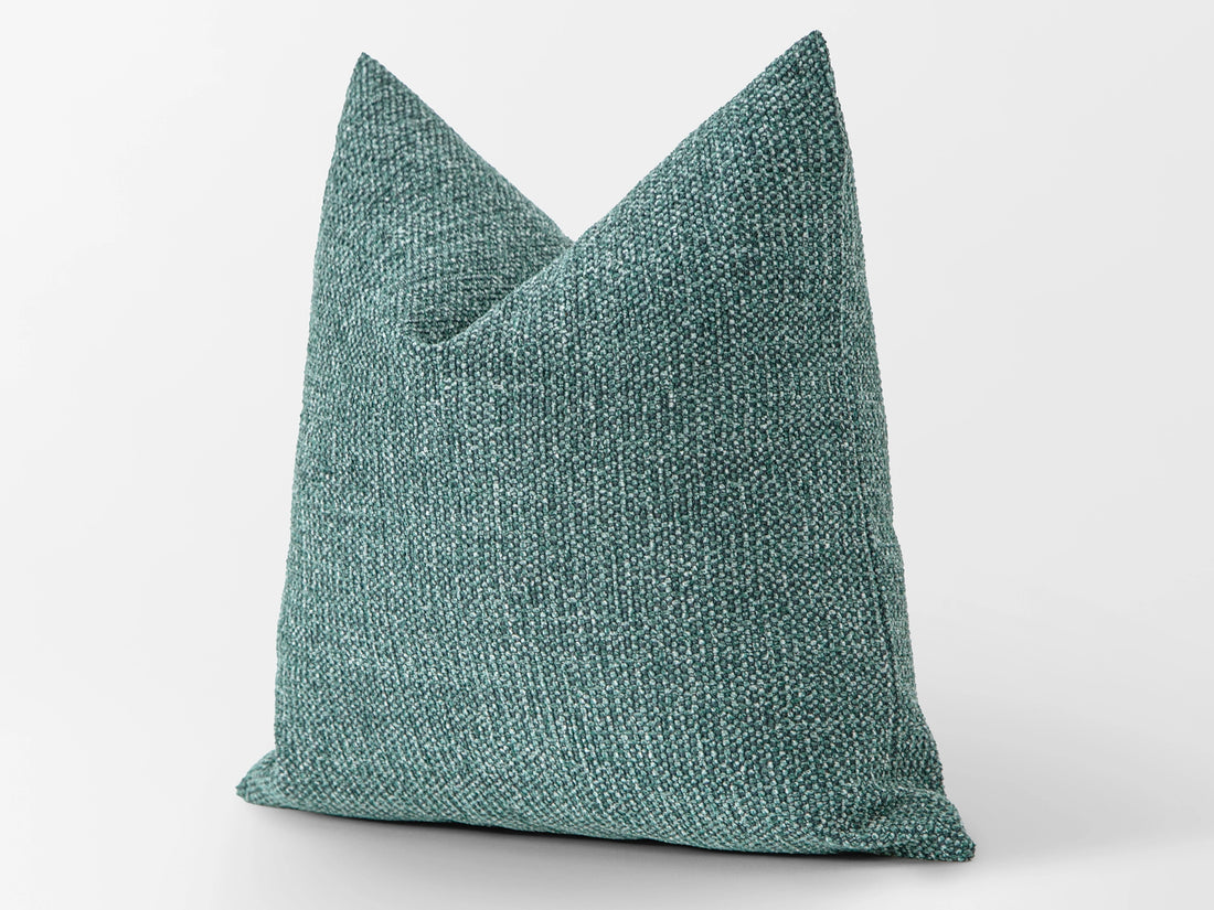 Teal Textured Boho Pillow Cover
