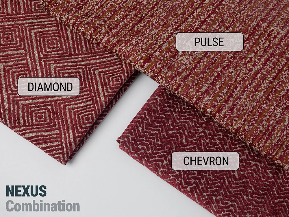 Chevron Textured Upholstery Fabrics | Nexus Chevron