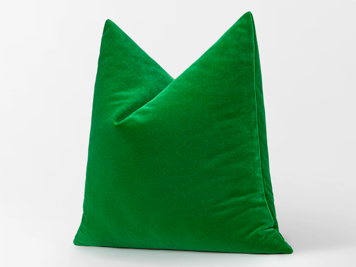 Fresh Green Velvet Pillow Cover