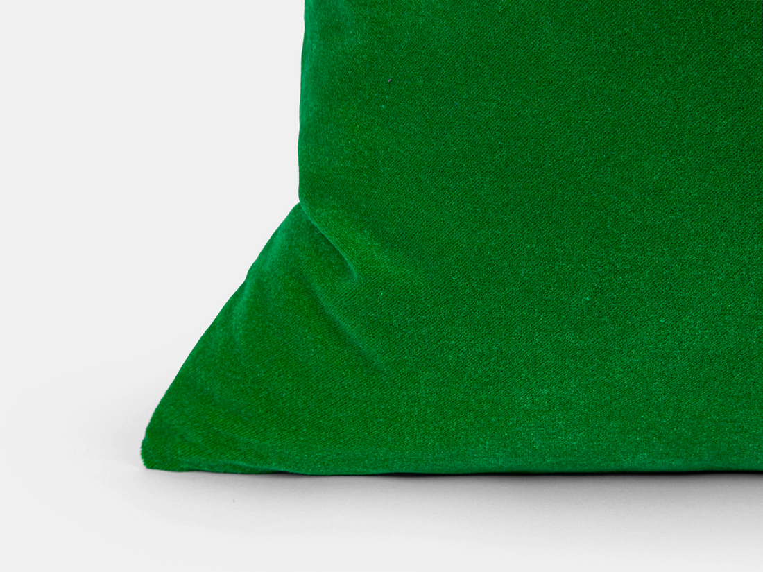 Fresh Green Velvet Pillow Cover