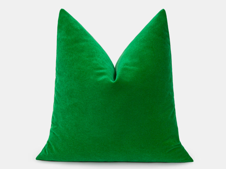 Fresh Green Velvet Pillow Cover