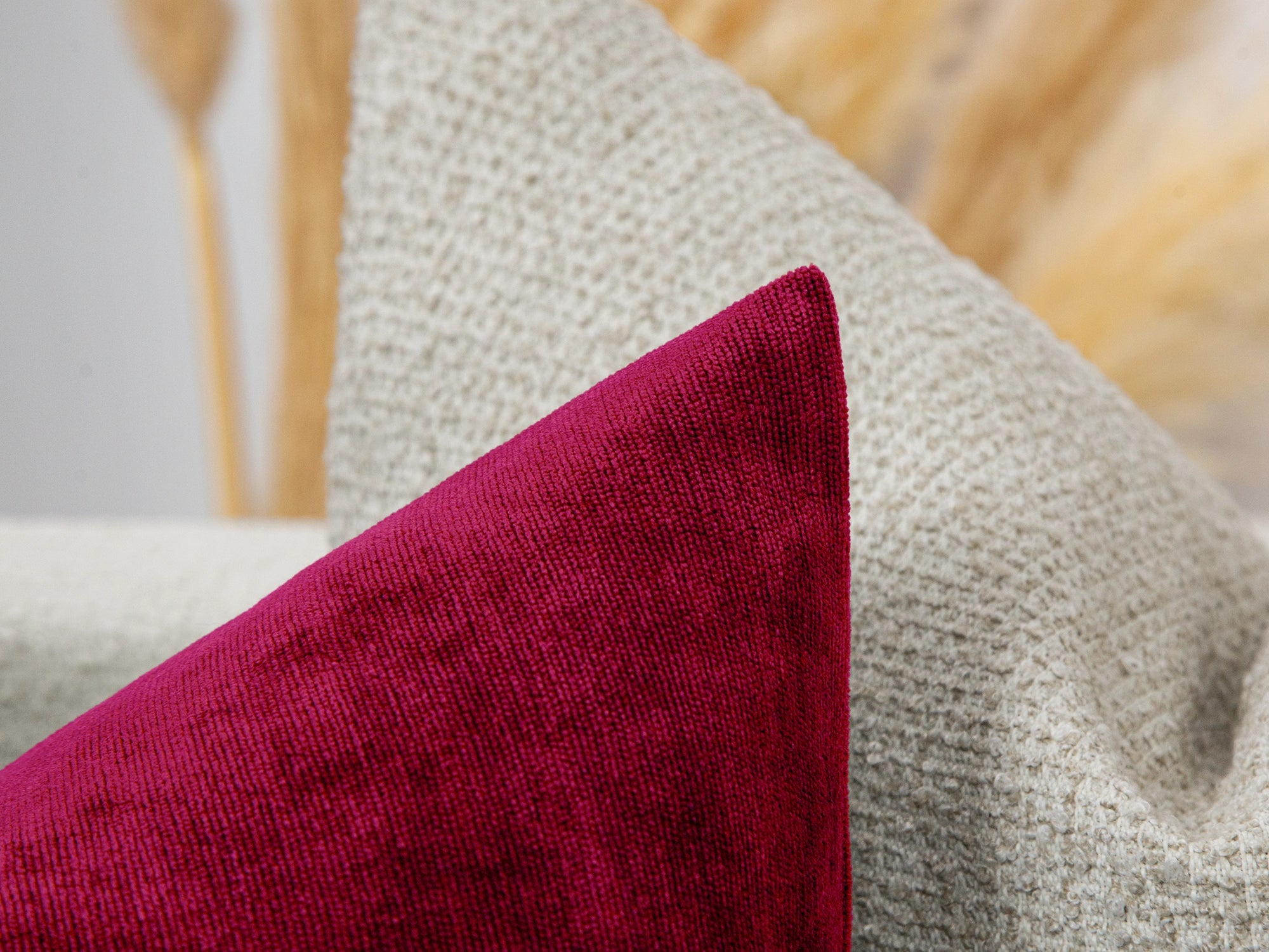 Fuchsia Woven Pillow Cover – Lustre