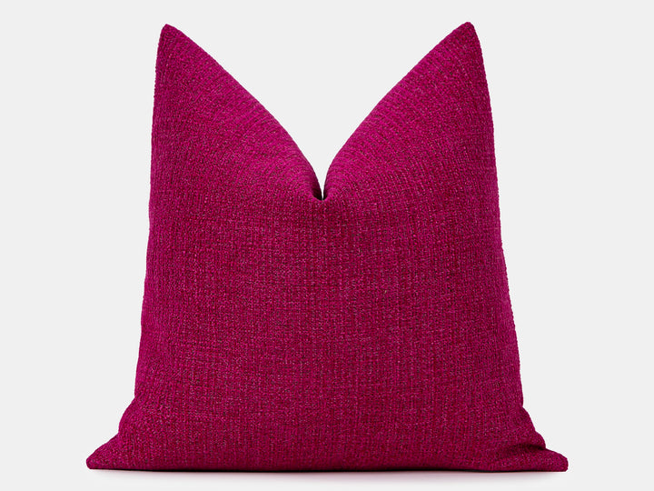 Fuchsia Woven Pillow Cover