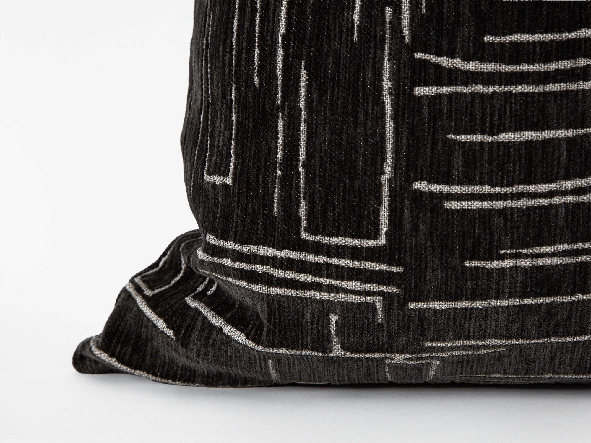 Charcoal Abstract Pillow Cover