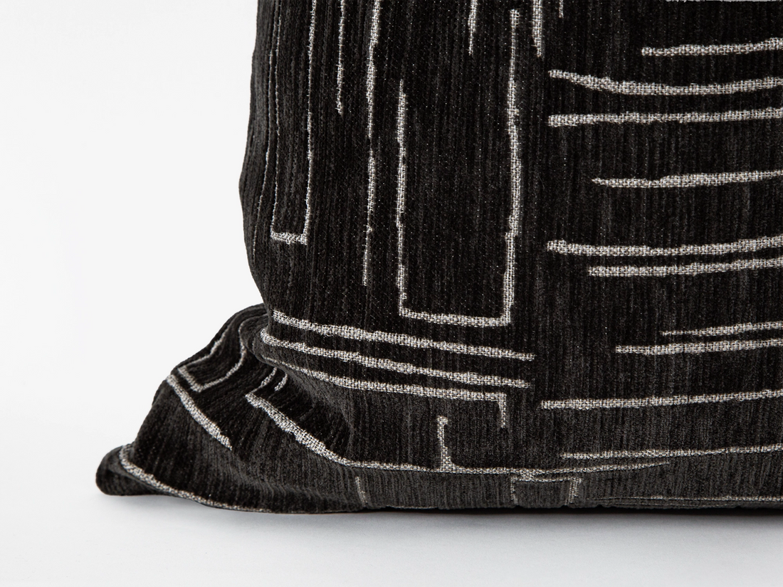 Charcoal Abstract Pillow Cover