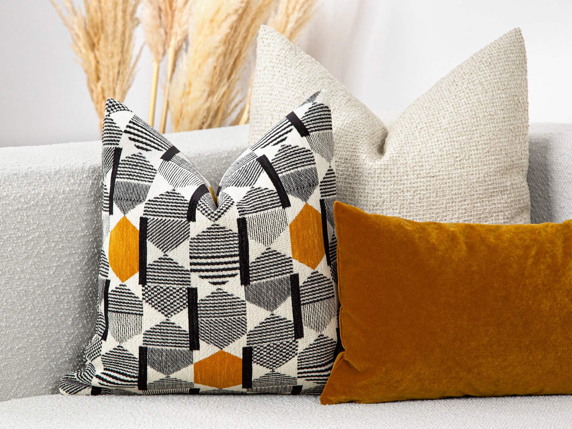 Geometric Woven Throw Pillow Cover
