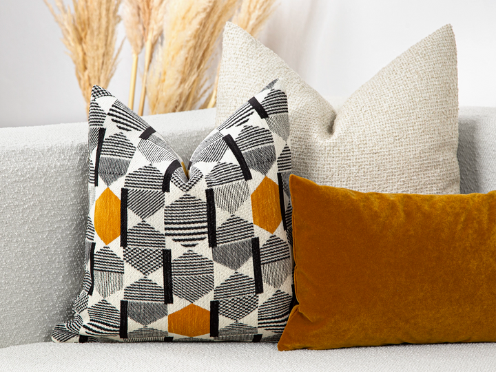 Geometric Woven Throw Pillow Cover
