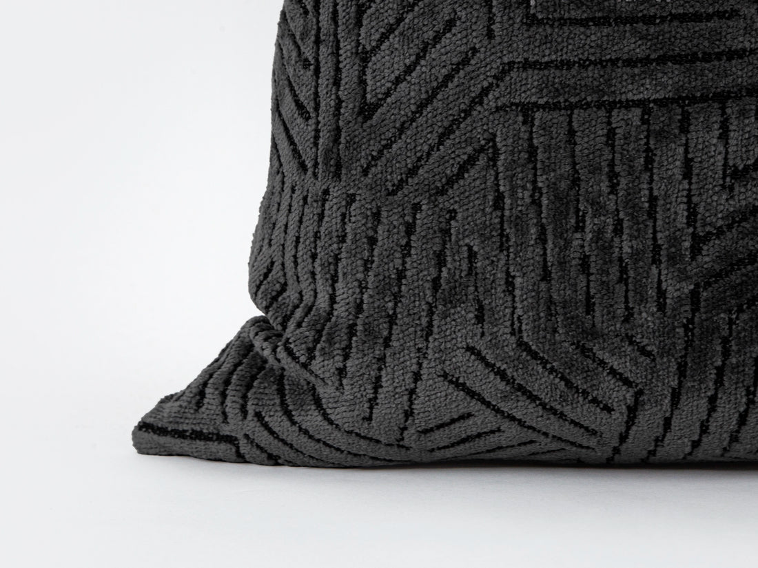 Charcoal Geometric Pillow Cover