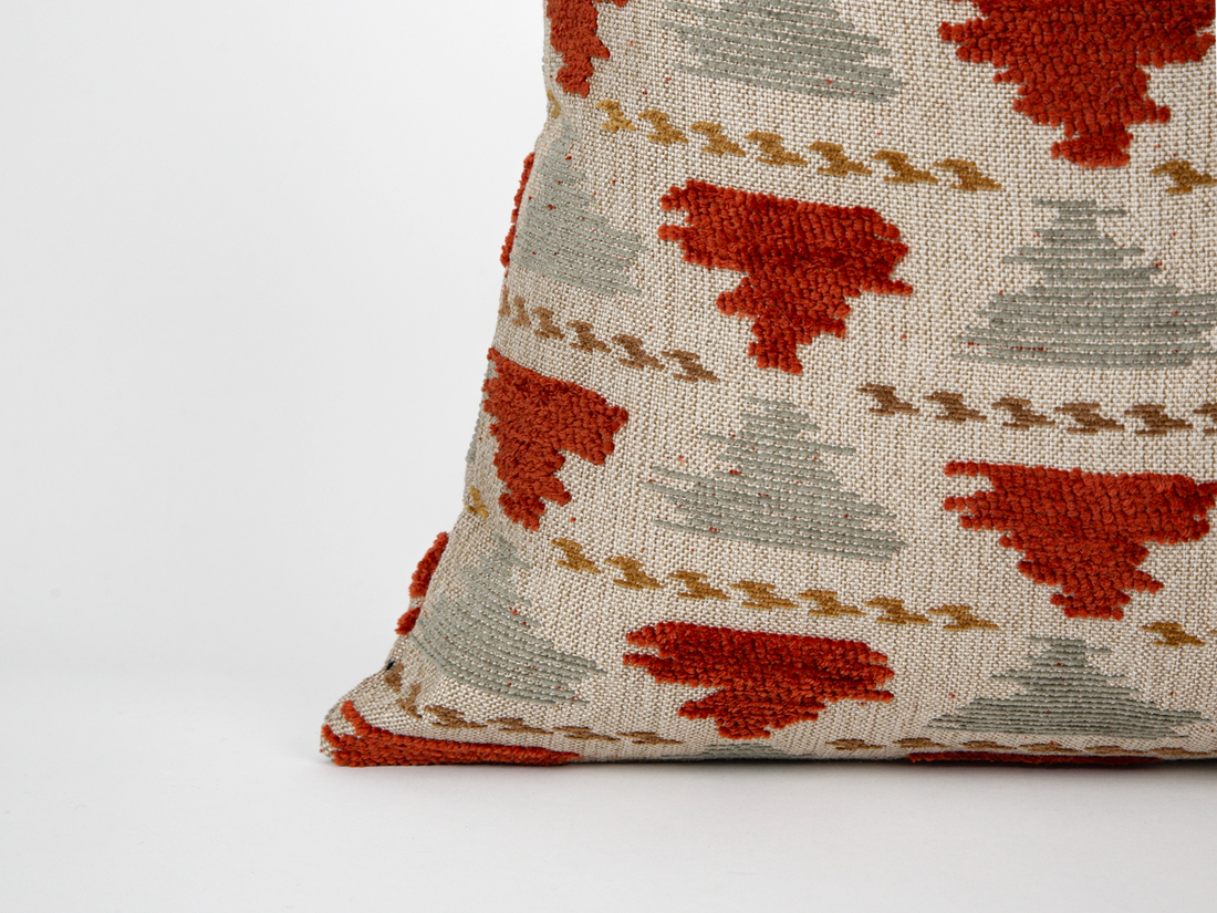 Rust Accent Throw Pillow Cover - Textured & Soft