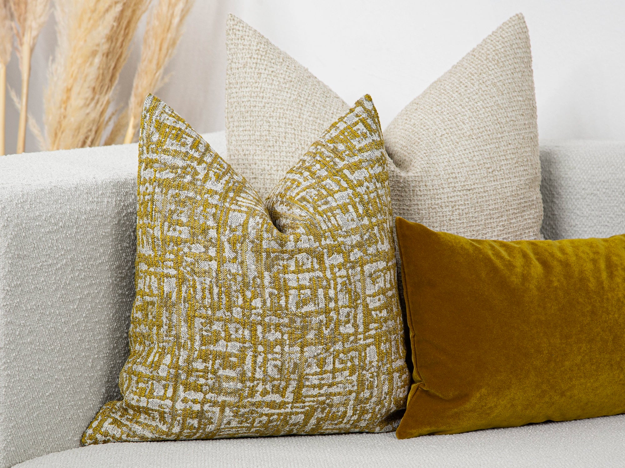 Woven Gold Pillow Cover
